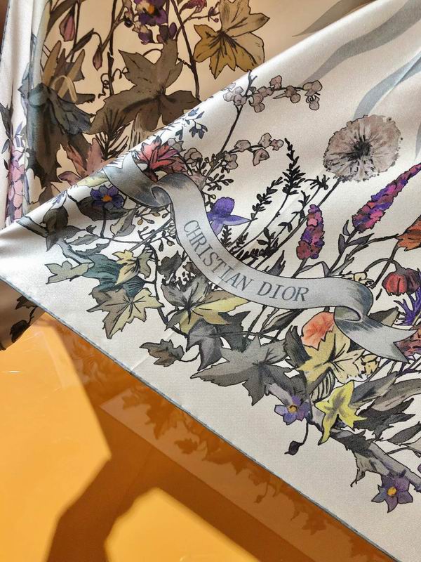 Dior silk scarf 90X90cm E17 (29)